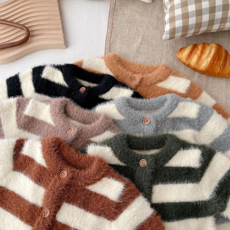 Новородено гащеризон от норков велур, дълъг ръкав, пуловер за зима