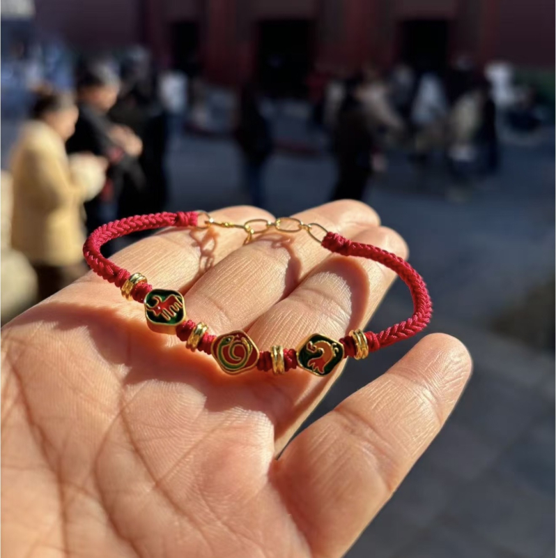 Браслет от медна сплав, ръчно изработени мъниста, унисекс, оригинален дизайн, подходящ за подарък по повод годишнина