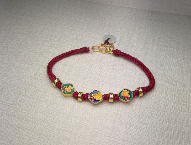 Браслет от медна сплав, ръчно изработени мъниста, унисекс, оригинален дизайн, подходящ за подарък по повод годишнина