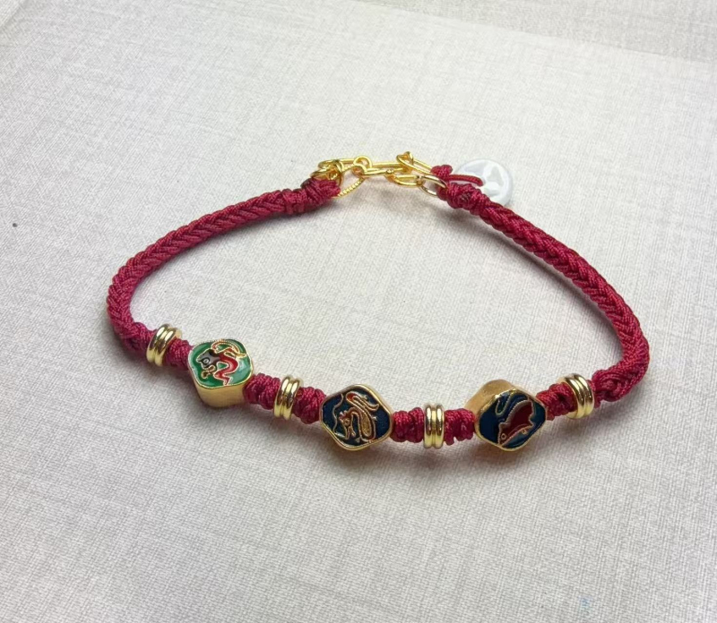 Браслет от медна сплав, ръчно изработени мъниста, унисекс, оригинален дизайн, подходящ за подарък по повод годишнина