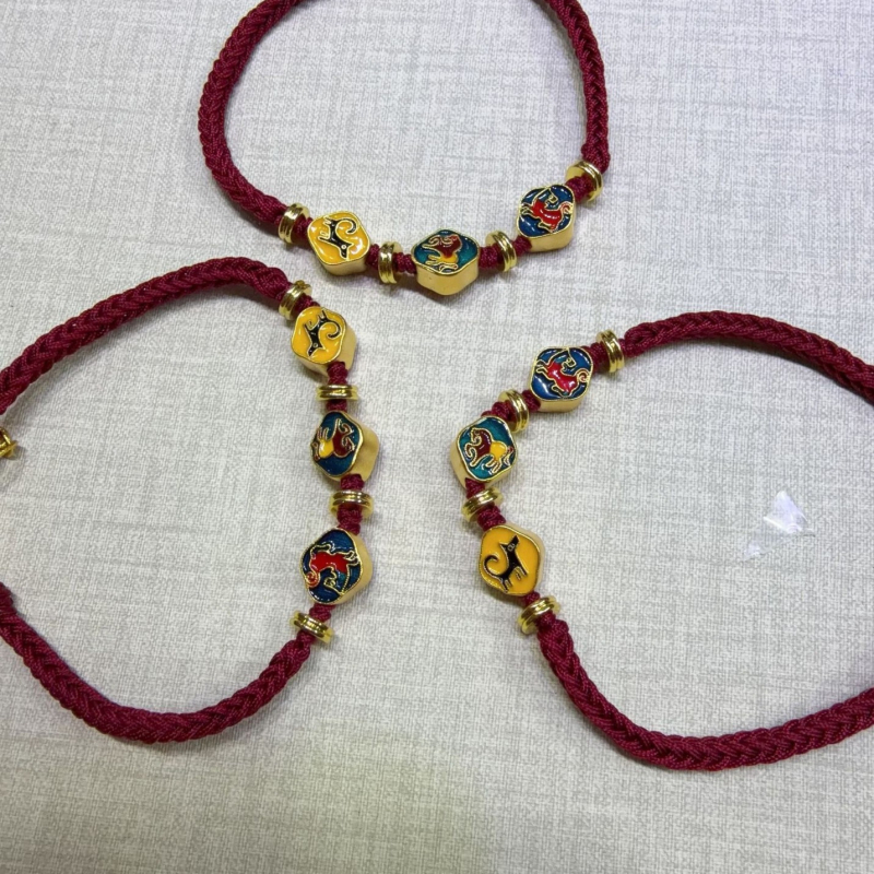 Браслет от медна сплав, ръчно изработени мъниста, унисекс, оригинален дизайн, подходящ за подарък по повод годишнина