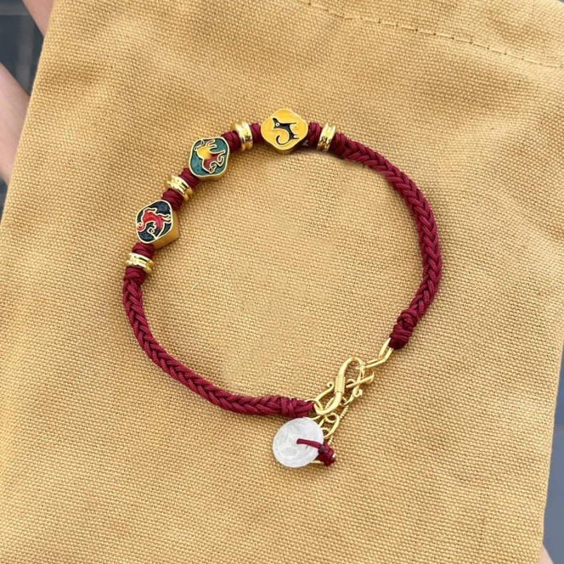 Браслет от медна сплав, ръчно изработени мъниста, унисекс, оригинален дизайн, подходящ за подарък по повод годишнина