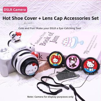 JUNESTAR Universālais karstā kurpītes vāciņš un objektīva vāciņš bezspogu fotoaparātam - modelis: objekīvā vāciņš / karstā kurpītes vāciņš - OEM apstrāde - uzsākts 2025/04