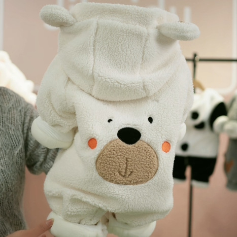 Новородено унисекс гащеризон с качулка – удебелен полиестер, велур ефект, цип