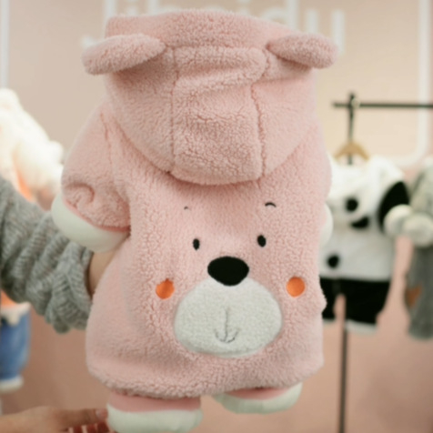 Новородено унисекс гащеризон с качулка – удебелен полиестер, велур ефект, цип