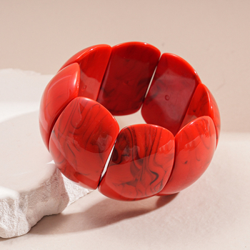 Kézzel készített akril karkötő geometriai négyzet mintával, nőknek, divatos városi stílus