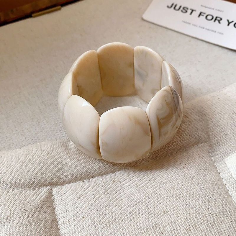 Kézzel készített akril karkötő geometriai négyzet mintával, nőknek, divatos városi stílus