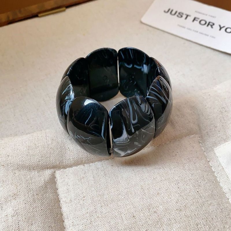 Kézzel készített akril karkötő geometriai négyzet mintával, nőknek, divatos városi stílus