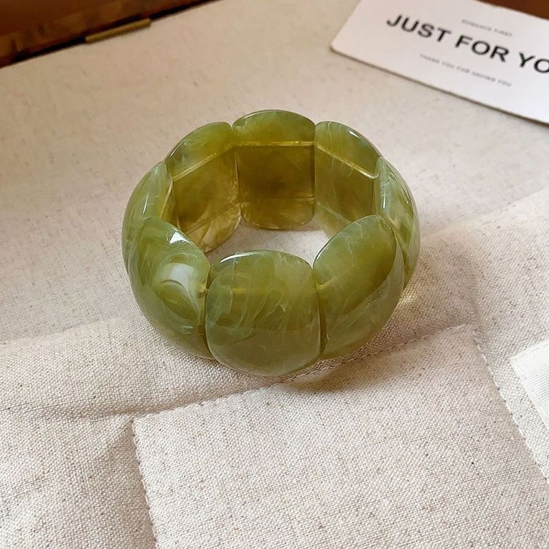 Kézzel készített akril karkötő geometriai négyzet mintával, nőknek, divatos városi stílus