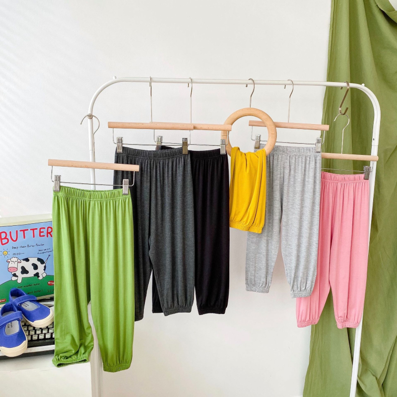Dječje hlače od modala 95% – ležerni stil, srednji pojas, ljeto, unisex
