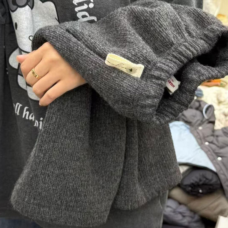 Dječje flis hlače za zimu, korejskog stila casual, ravni kroj, 90% pamuk, srednje visok pojas s elastikom