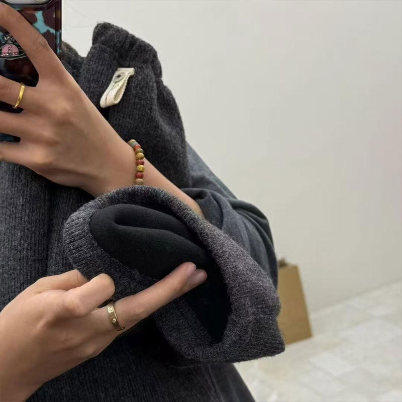 Dječje flis hlače za zimu, korejskog stila casual, ravni kroj, 90% pamuk, srednje visok pojas s elastikom