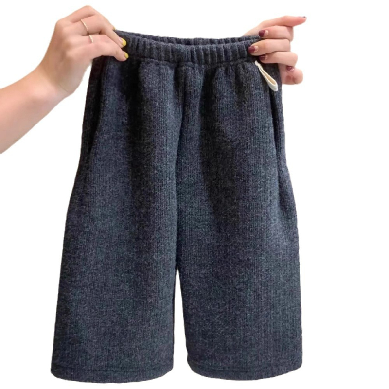 Dječje flis hlače za zimu, korejskog stila casual, ravni kroj, 90% pamuk, srednje visok pojas s elastikom