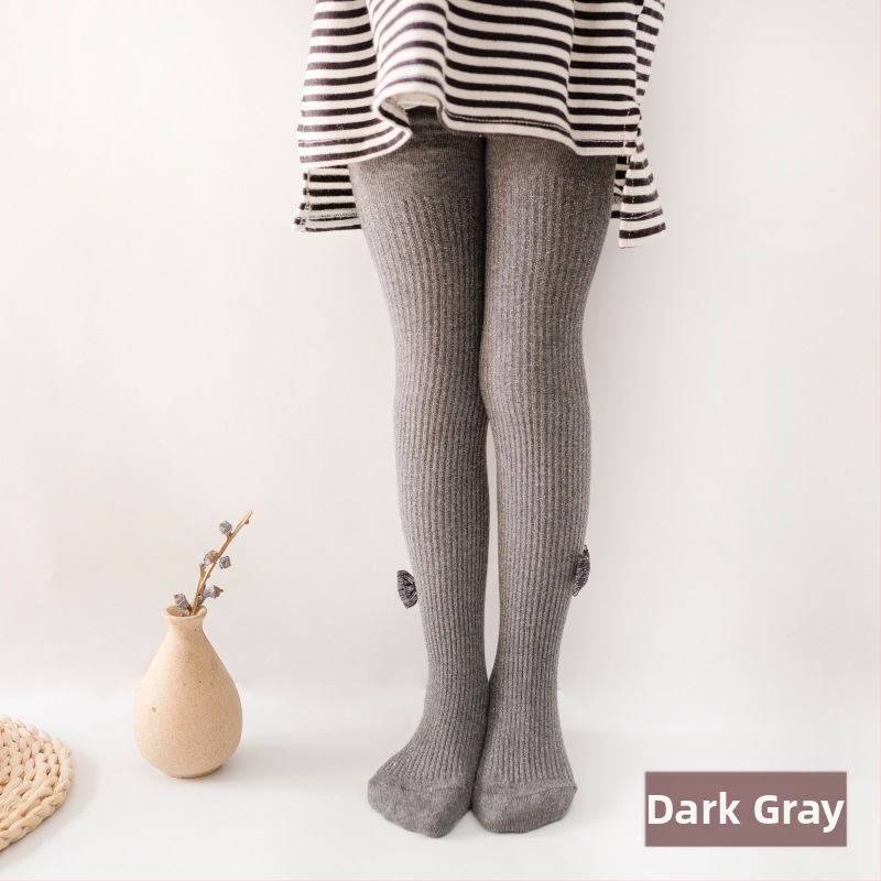 Bērnu zeķtītes ar spīdīgu loku, korejiešu stilā, kokvilna 79%, vidējais viduklis, vecums 3–8 gadi