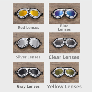 Очила за мотоциклет модел 821, PC материал, ветроустойчиви