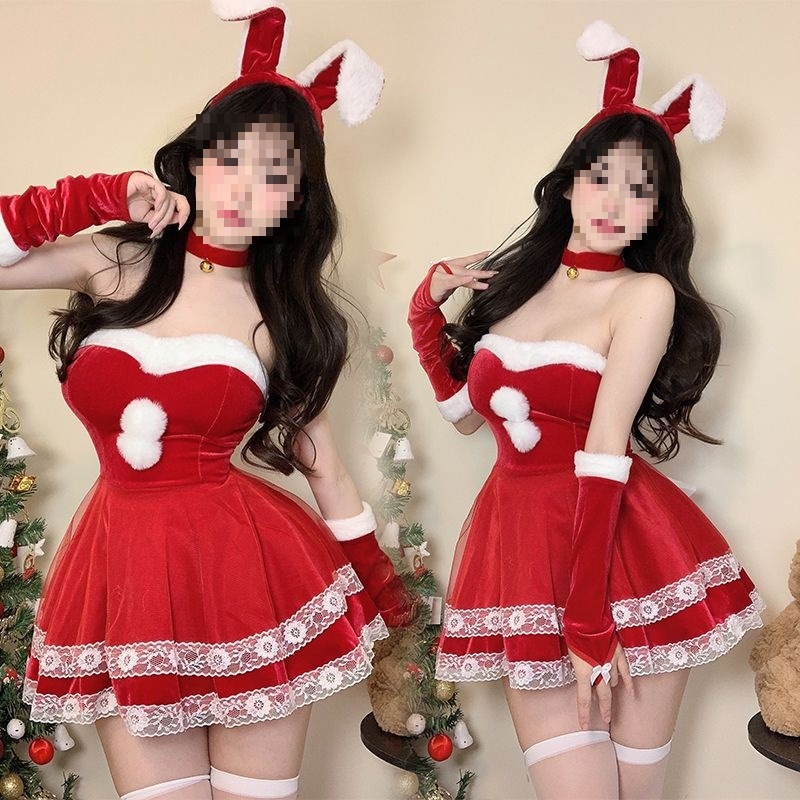 Cosplay kostīms za zaķa meiteni - universāls, stjuardess stila komplekts ar kažokādas apkakli, bez piedurknēm, spandeksa maisījums, piecu ceturtdaļu garuma bikses, pavasaris 2025