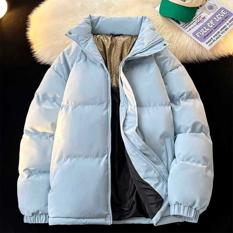 Medvilninė striukė/paltas su stovinčia apykakle, priekinis užtrauktukas, Chenille fliso įdaila, ultra trumpas ilgis, vidutinis storis