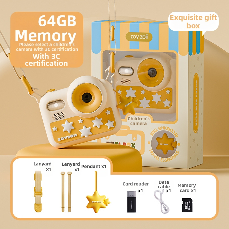Παιδική κάμερα-παίχνιδο E-28, ψηφιακή κάμερα με ανάλυση 4800 εικονοστοιχείων, αποθήκευση SD, διάρκεια μπαταρίας 2–3 ώρες, λειτουργίες: παιχνίδια, αυτοκόλλητα φωτογραφιών, βιντεογράφηση, φίλτρα, λήψη φωτογραφιών