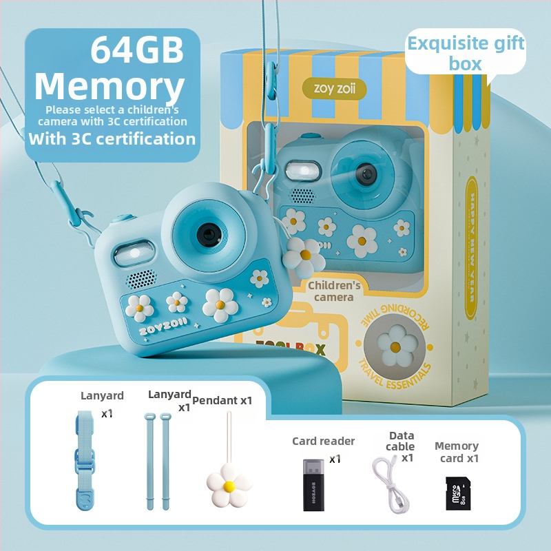 Παιδική κάμερα-παίχνιδο E-28, ψηφιακή κάμερα με ανάλυση 4800 εικονοστοιχείων, αποθήκευση SD, διάρκεια μπαταρίας 2–3 ώρες, λειτουργίες: παιχνίδια, αυτοκόλλητα φωτογραφιών, βιντεογράφηση, φίλτρα, λήψη φωτογραφιών