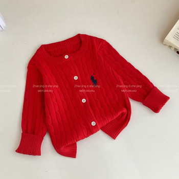 Bērnu kardigans ar ponija zīmējumu, pavasaris–rudens 2025, 100% kokvilna, korduroj audums, garas piedurknes, vienkāršs aizvērums ar pogu, apaļa kakla