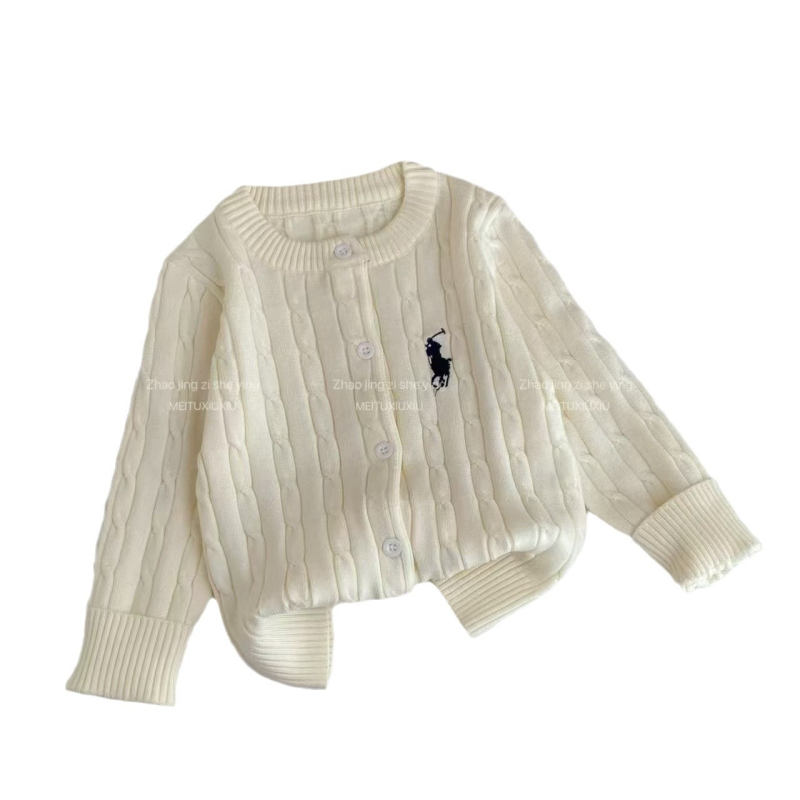 Bērnu kardigans ar ponija zīmējumu, pavasaris–rudens 2025, 100% kokvilna, korduroj audums, garas piedurknes, vienkāršs aizvērums ar pogu, apaļa kakla