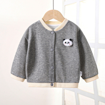 Bērnu kardigans korejiešu stilā meitenēm, 60% kokvilna, garas piedurknes, apaļš kakls, priekšējā aizdare ar vienu pogu, pavasarim un rudenim