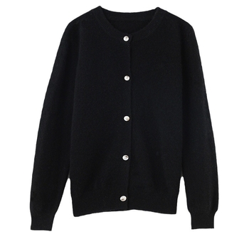 Dječji kardigan od 100% vune s okruglim izrezom, dugim rukavima, pleteni pulover za djecu od 8 godina