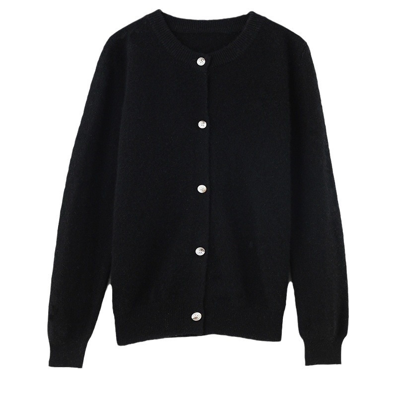 Dječji kardigan od 100% vune s okruglim izrezom, dugim rukavima, pleteni pulover za djecu od 8 godina