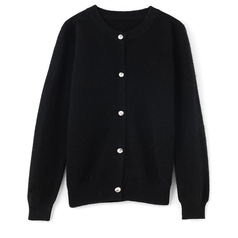 Dječji kardigan od 100% vune s okruglim izrezom, dugim rukavima, pleteni pulover za djecu od 8 godina