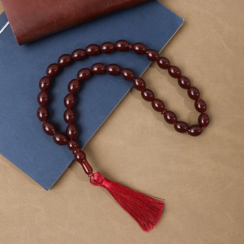 Tasbih molitveni biseri, 33 perle, akril, klasični stil, arapski/bliski istok dizajn
