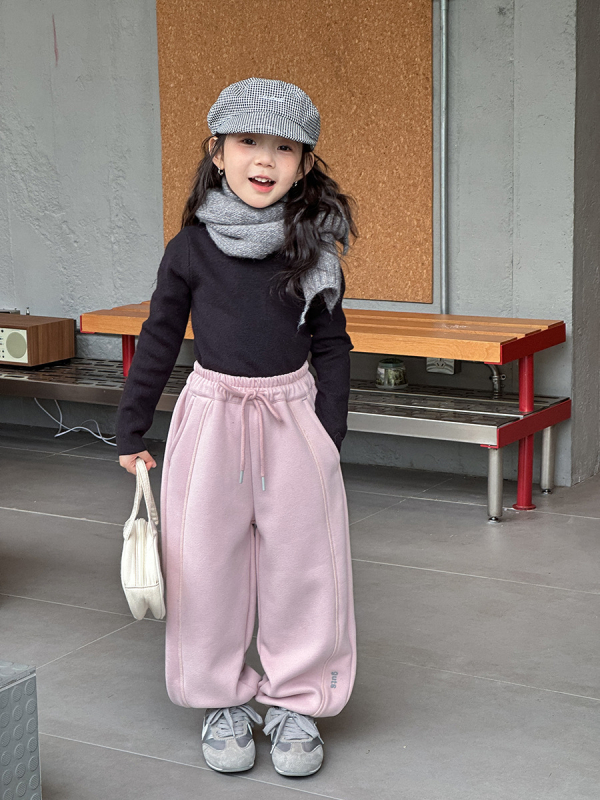 Pulover tricotat pentru copii, stil coreean, guler înalt, mâneci lungi, pentru vârsta 3–8 ani, amestec acrilic 57%/ nylon 14%/ polyester 29%, atingere moale, iarnă 2025