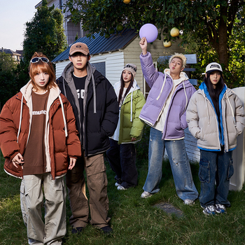 Muška puffer jakna s kapuljom, debela, punjena poliesterom, glavni materijal poliester, zatvarač