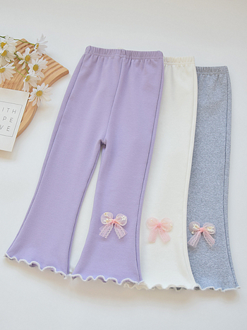 Dječje hlače za djevojčice u korejskom stilu od pamuka s počupanom završnom obradom, srednji pojas s elastičnim pojasom, za novorođenčad (0–1 godina), proljeće‑jesen