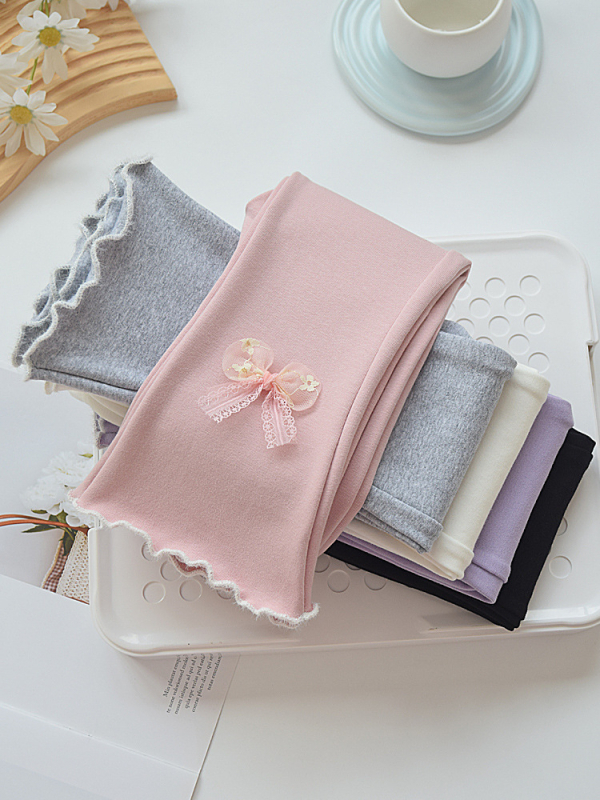 Dječje hlače za djevojčice u korejskom stilu od pamuka s počupanom završnom obradom, srednji pojas s elastičnim pojasom, za novorođenčad (0–1 godina), proljeće‑jesen