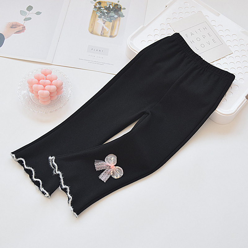 Dječje hlače za djevojčice u korejskom stilu od pamuka s počupanom završnom obradom, srednji pojas s elastičnim pojasom, za novorođenčad (0–1 godina), proljeće‑jesen