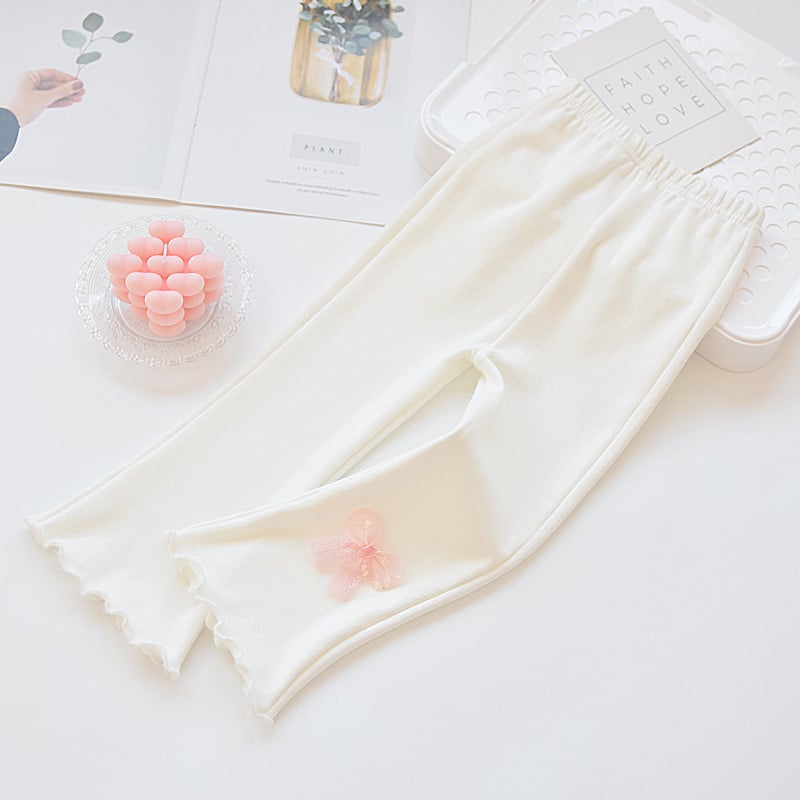 Dječje hlače za djevojčice u korejskom stilu od pamuka s počupanom završnom obradom, srednji pojas s elastičnim pojasom, za novorođenčad (0–1 godina), proljeće‑jesen