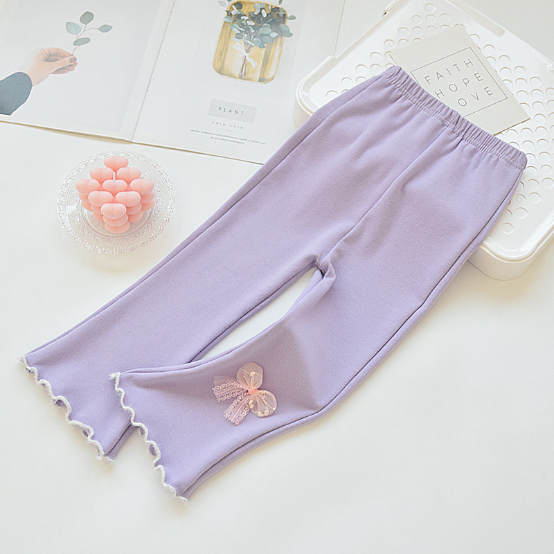 Dječje hlače za djevojčice u korejskom stilu od pamuka s počupanom završnom obradom, srednji pojas s elastičnim pojasom, za novorođenčad (0–1 godina), proljeće‑jesen