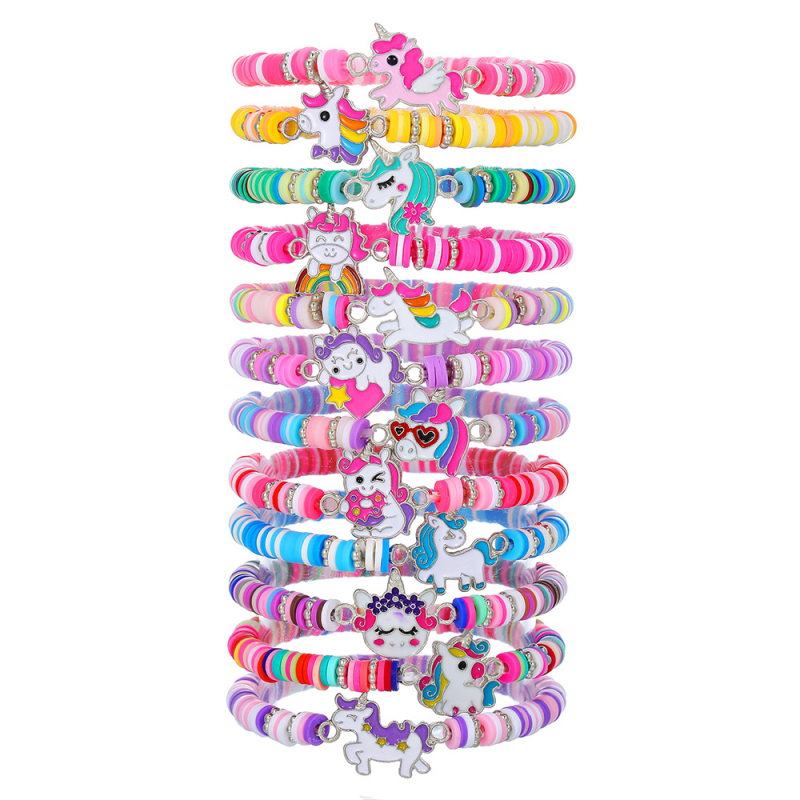 Set narukvica s motivom životinja (mačka i štenci), ručno izrađene perle od polimernog glinenog materijala, detalji leptira, boemski stil, unisex