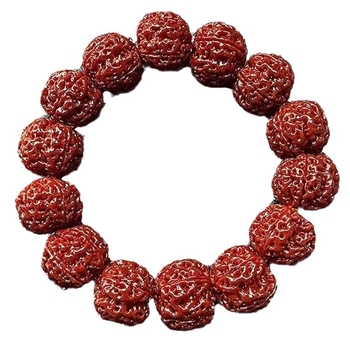 Ručno izrađena narukvica Rudraksha Bodhi perlama, s petlistim perlama, kineski stil