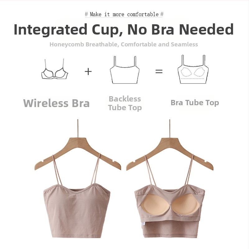 Camisola s vložkou na prsiach, bavlna 90–95%, V-krk, ramenný štýl, 161–180 g/m²