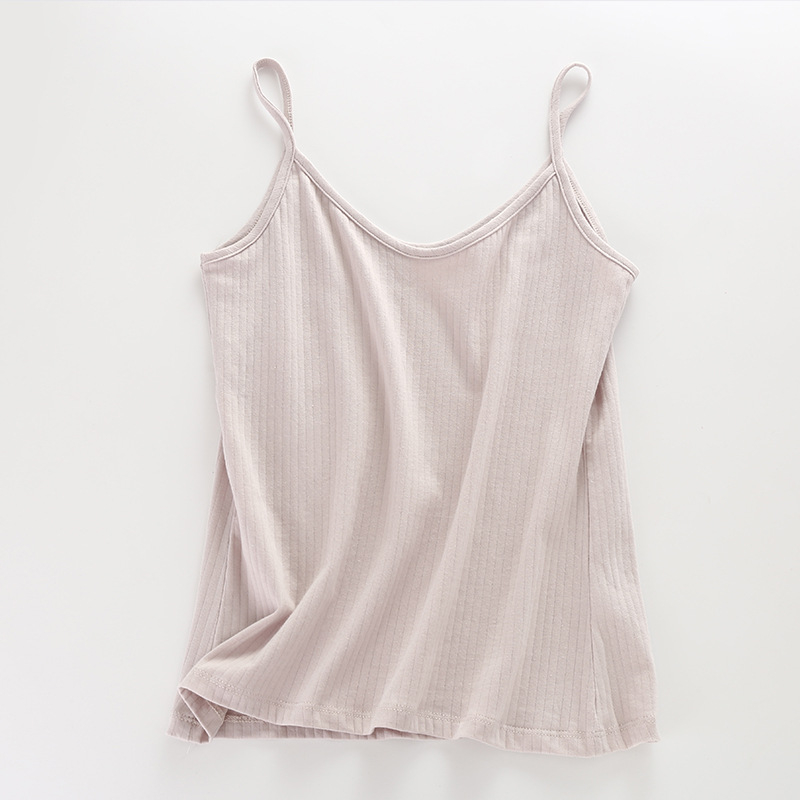 Памучен потник с V-образно деколте, Sling стил, 95% памук, тегло 141–160 г/м², за всички сезони