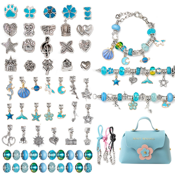 Lastele sobiva alumiiniumist käevõru – DIY käevõru helmikkarpide komplekt, lehekujuline ripats, rack plating viimistlus, tüdrukute/prinssess stiil, käe ehe