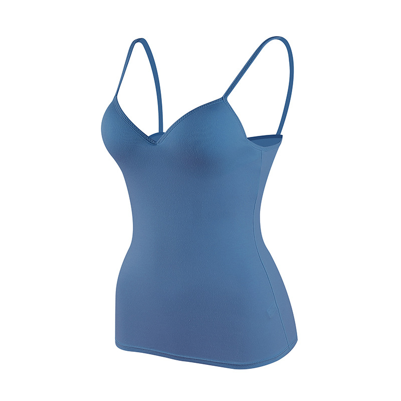 Потник от модал за жени с фиксирани чашки, секси дълбоко V деколте, открит гръб, корейски стил слинг, съдържание 90–95% модал