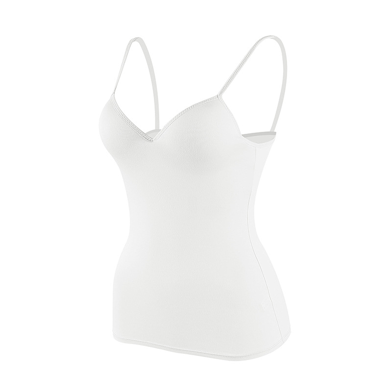 Потник от модал за жени с фиксирани чашки, секси дълбоко V деколте, открит гръб, корейски стил слинг, съдържание 90–95% модал