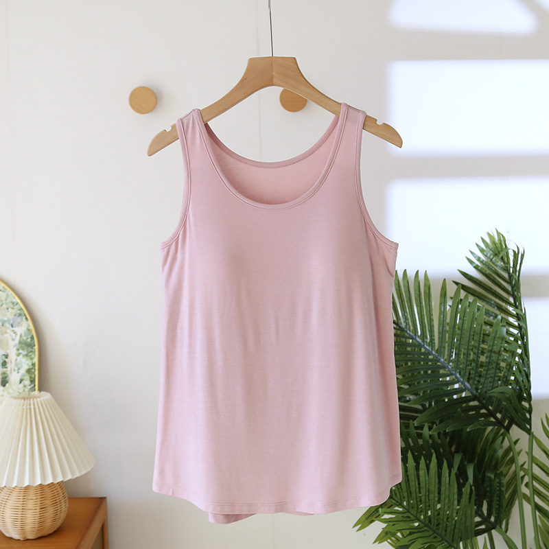 Сутиен-танк топ с подплънки, едноцяло бельо, модал плат, кръгло деколте, тънък плат 101–120 г/м²