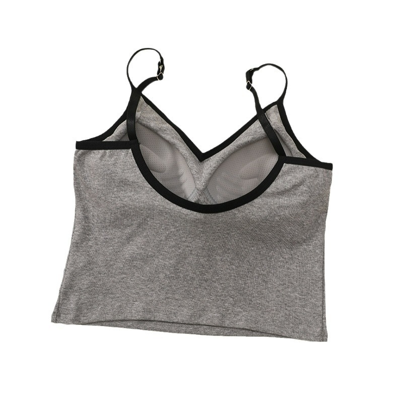 Kokvilnas topiņš ar U-veida muguru, kokvilnas odere, V-dekolte, bieza auduma 201–250 g/m²