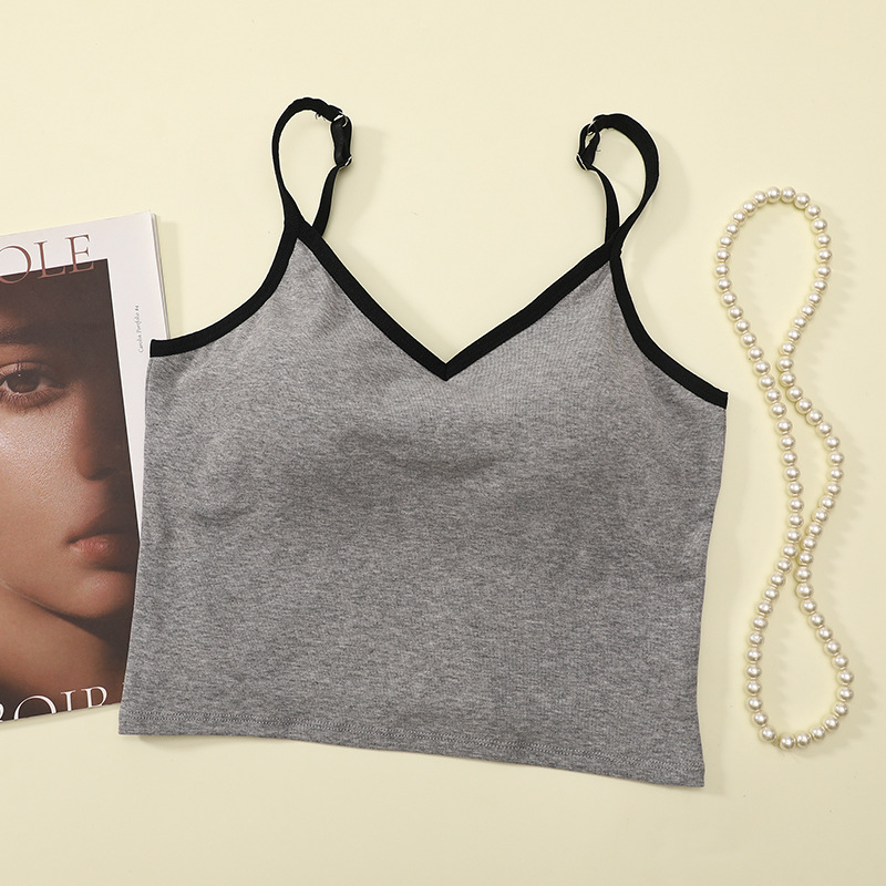 Kokvilnas topiņš ar U-veida muguru, kokvilnas odere, V-dekolte, bieza auduma 201–250 g/m²