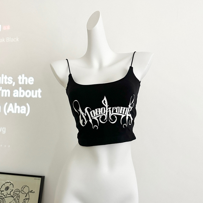 Tank top s dvostrukim naramenicama, slim fit, najlon materijal 80–90%, ulični hipster stil