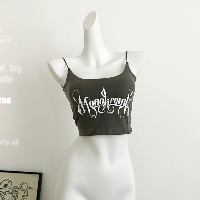 Tank top s dvostrukim naramenicama, slim fit, najlon materijal 80–90%, ulični hipster stil