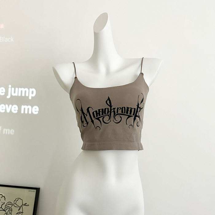 Tank top s dvostrukim naramenicama, slim fit, najlon materijal 80–90%, ulični hipster stil